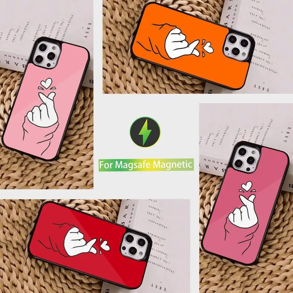 

Cute Art Heart Phone Case For iPhone 16,15,14,13,12,11,Pro,Max,Plus,Mini, Magsafe,Magnetic Wireless Charging Case
