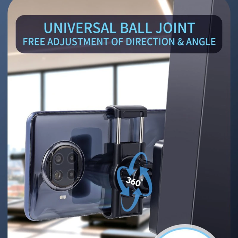 

Новый магнитный держатель телефона для тренажерного зала 360° ° Регулируемое прочное портативное крепление для телефона для записи тренировок для iPhone и Android, новое