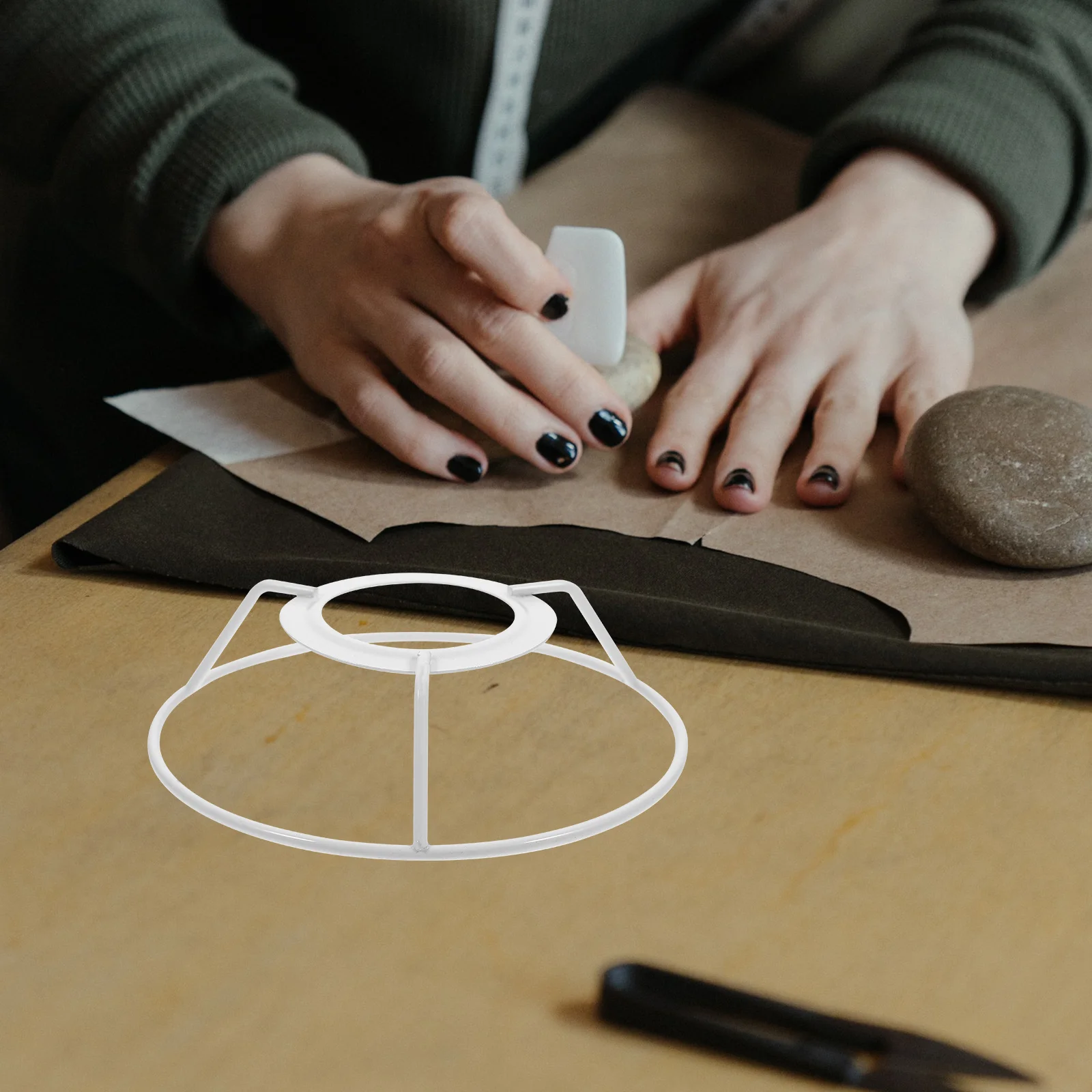 

2 комплекта, круглая железная проволока, замена кольца абажура для держателя абажура, подвесные светильники «сделай сам», металлические кронштейны для абажура