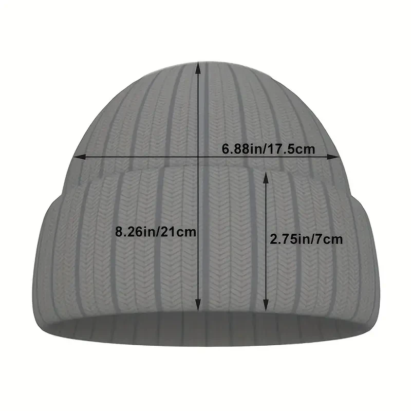 1pc M Letter Mens Stylish Knitted Hat - Soft & Warm Winter Wear, Breathable Ultimate Protection, Ideal Gift for Men And Women