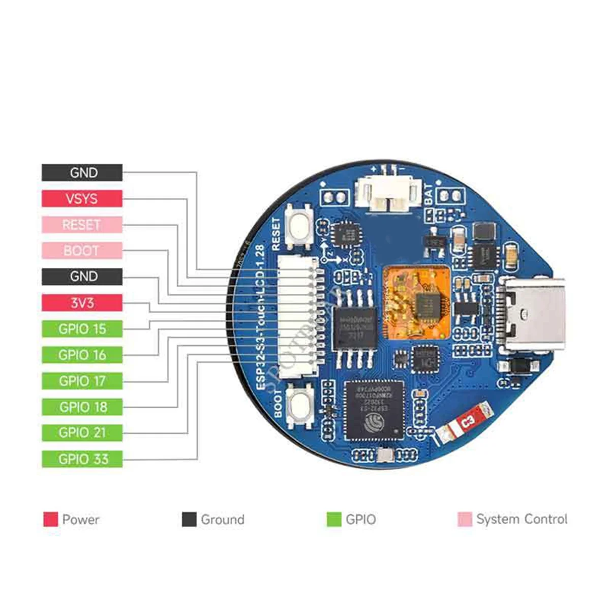 Carte de développement GFR5-ESP32-S3, processeur double cœur LX7 32 bits