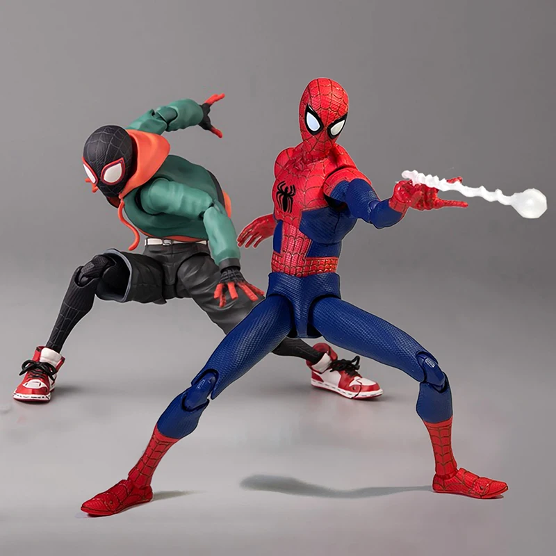 Presale Spider-Man Into the Spider Verse Peter Parker Miles Morales Action Figure PVC Model Anime Marvel Spiderman Figure Toys