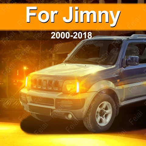 Светодиодные указатели поворота для Suzuki Jimny, аксессуары, светодиодные индикаторные лампы янтарного цвета для Jimny 2000-2008, 2009, 2010, 2011, 2012, 2013, 2014-2018