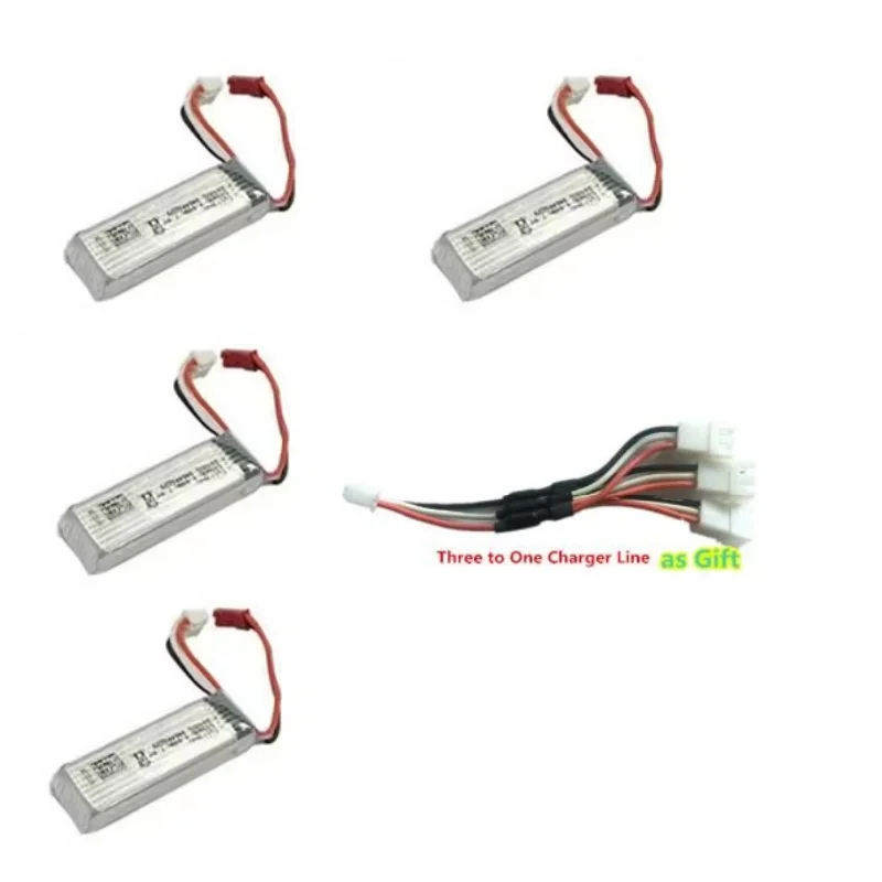 7.4V 500mAh Batterij Voor A310 Afstandsbediening Vliegtuig A310 Borstelloze RC Vliegtuig Batterij Vliegtuigen Onderdelen Accessoires USB Lijn