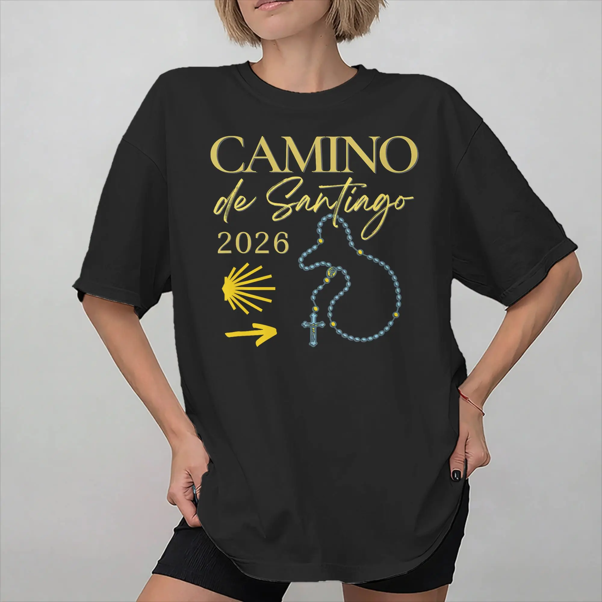 Camino de Santiago 2026  Graphic Printed T Shirt for Men Women  Pure Cotton  Tee Shirt Clothing