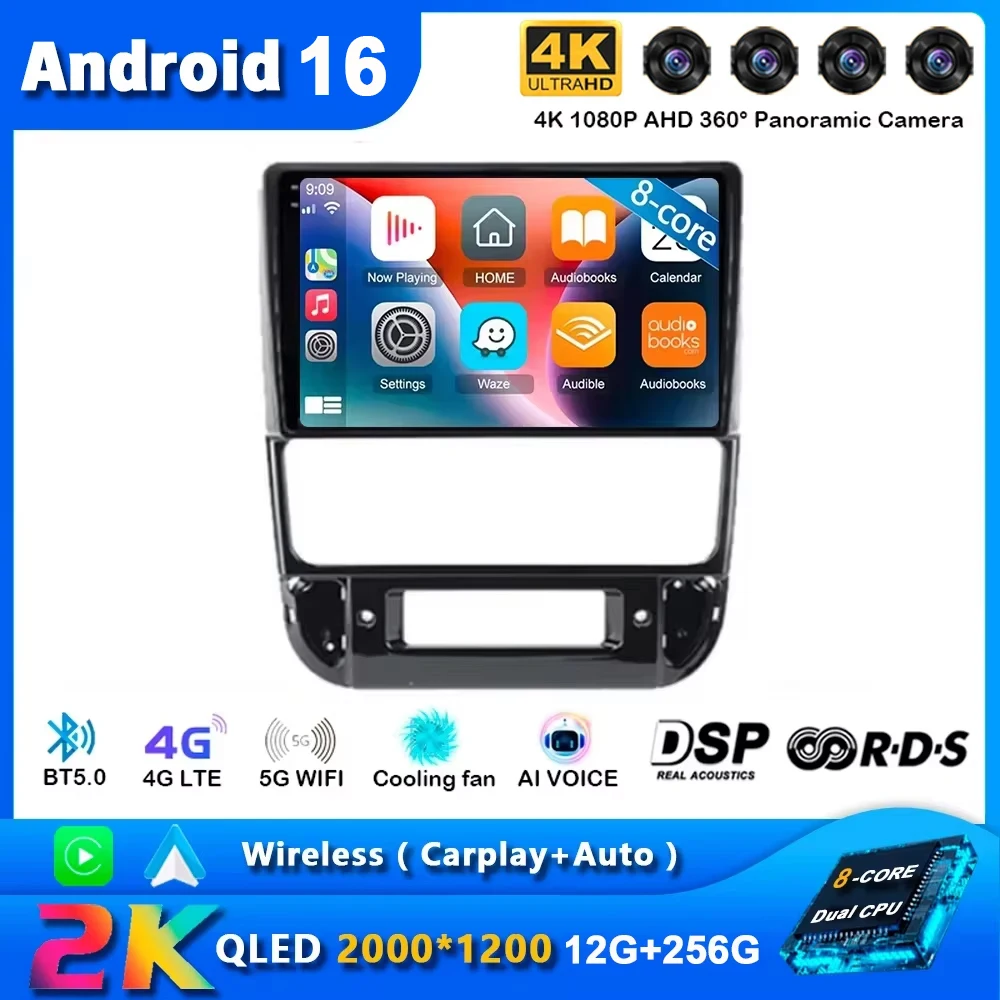 Android 16 For Peugeot 406 1994-2005 2 Din Car Radio Carplay Multimedia Stereo GPS Navigation Head Unit Android Auto WIFI