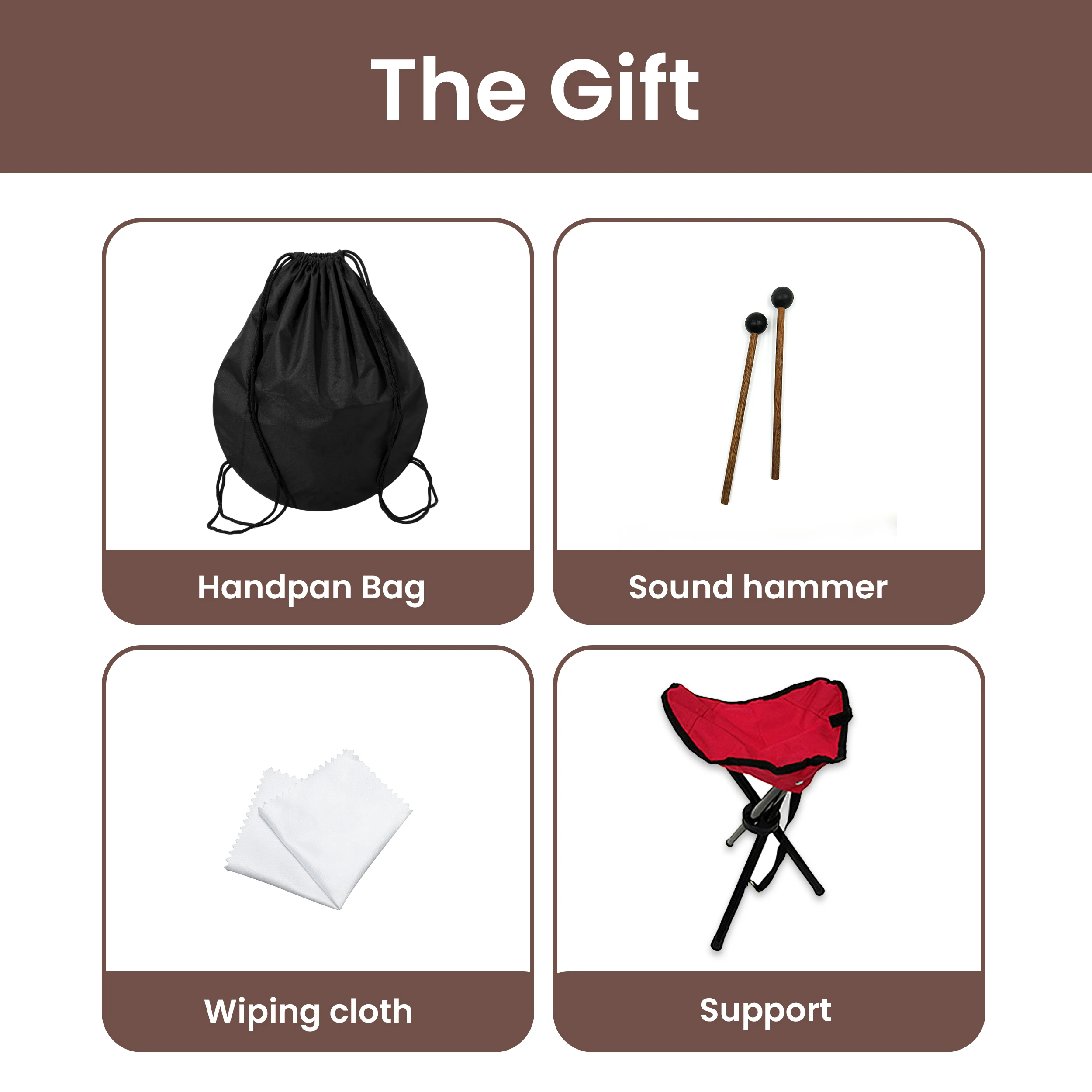 GLADFRESIT Handpan "Starfall" 18 inch 9 Notes 440 Hz in G Minor