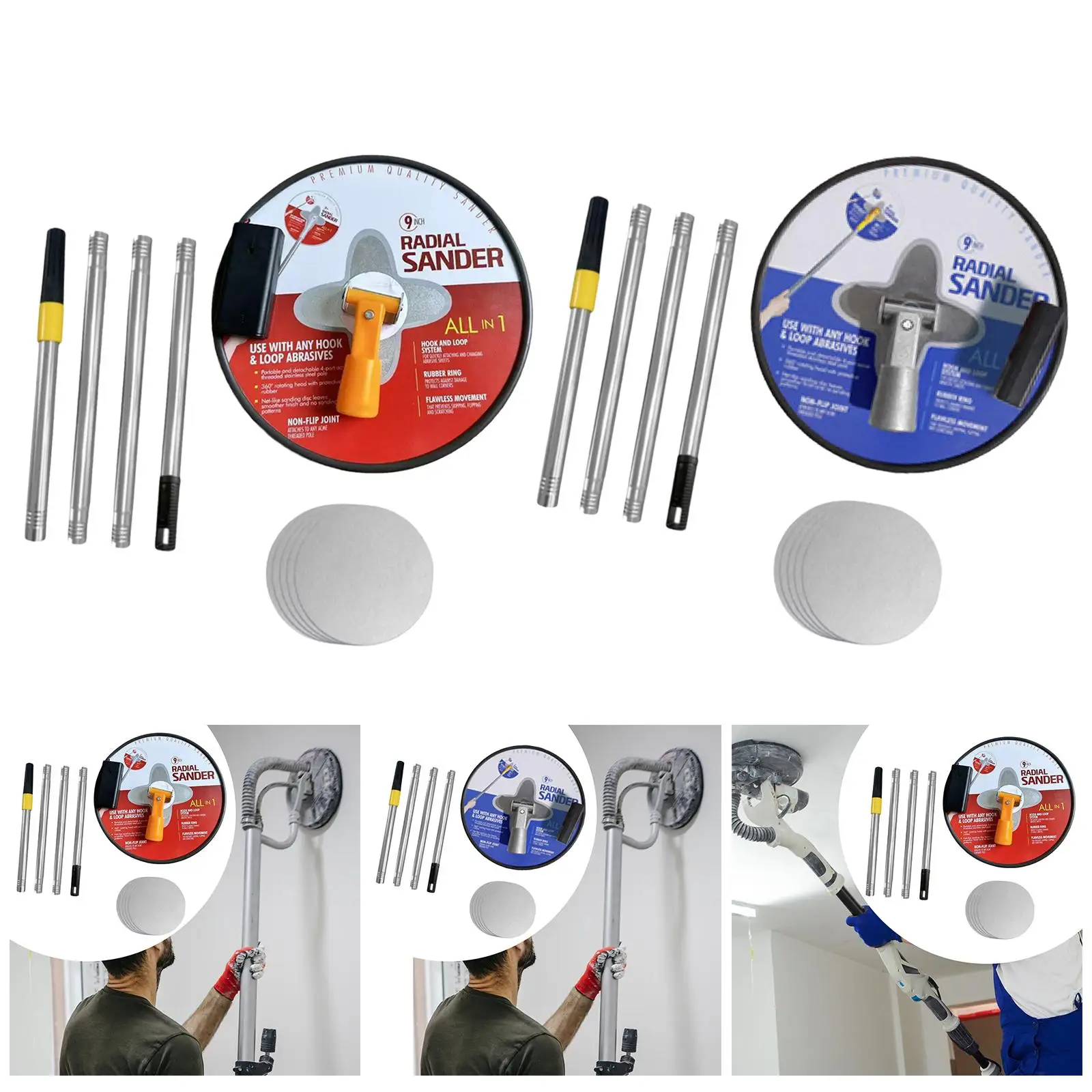 Pole Sander for Drywall Handheld Professional with Pole Wall Surface Sanders