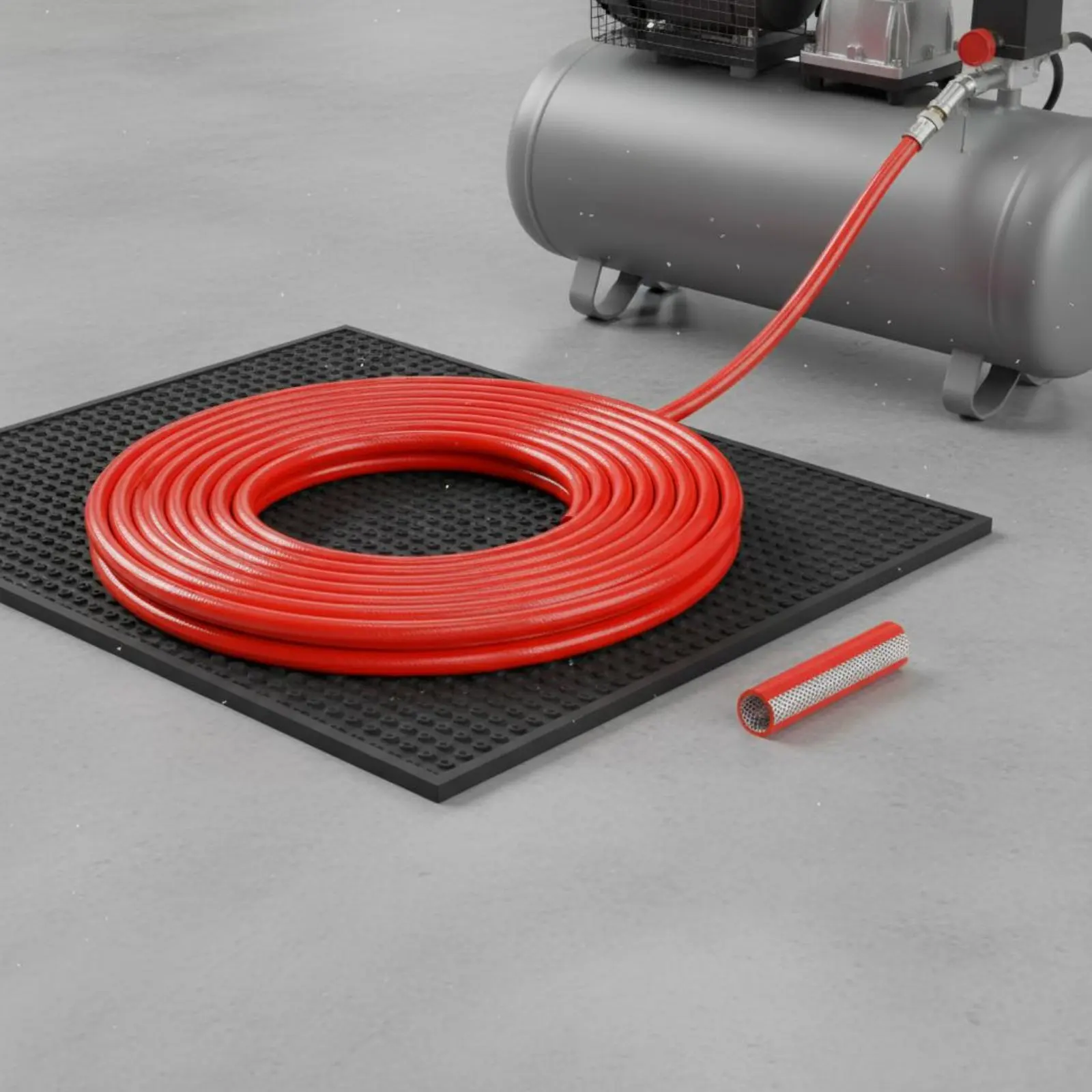 

Reinforced Polyurethane Air Hose Sturdy Duty Braided PU Air Hose High Pressure Air-Powered Tube Kink Resistant for Workshop