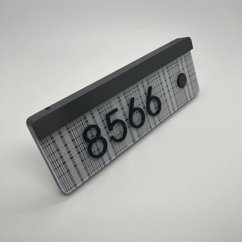 4 in 1 Hotel Electronic Room Number Plate Display Sign With Led Background