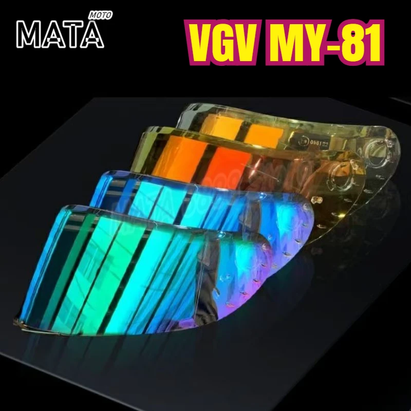 

VGV MY81 Helmet Visors Multi-color Visor Color Plated Lens Night Vision Gold Plated Colorful Black Tea