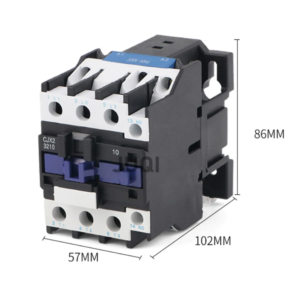 LC1D AC Contactor CJX2-3210 32A NO 3-Phase DIN Rail Mount Electric Power Contactor 24V 36V 110V 220V 380V