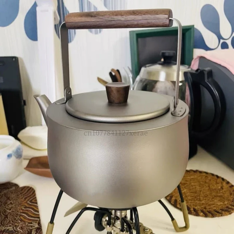 800ml Light Titanium Kettle Heat-resistant Handle Portable High-performance For Outdoor Camping Hiking Picnic Outdoor Gear