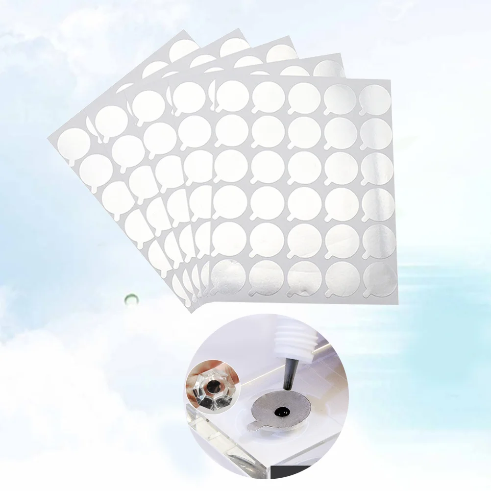 300 Stück Wimpernkleber Aufkleber Aluminiumfolie Dichtung Langsamer Kleber Härtung Graftverlängerung Klebepads für Schönheits-Make-up
