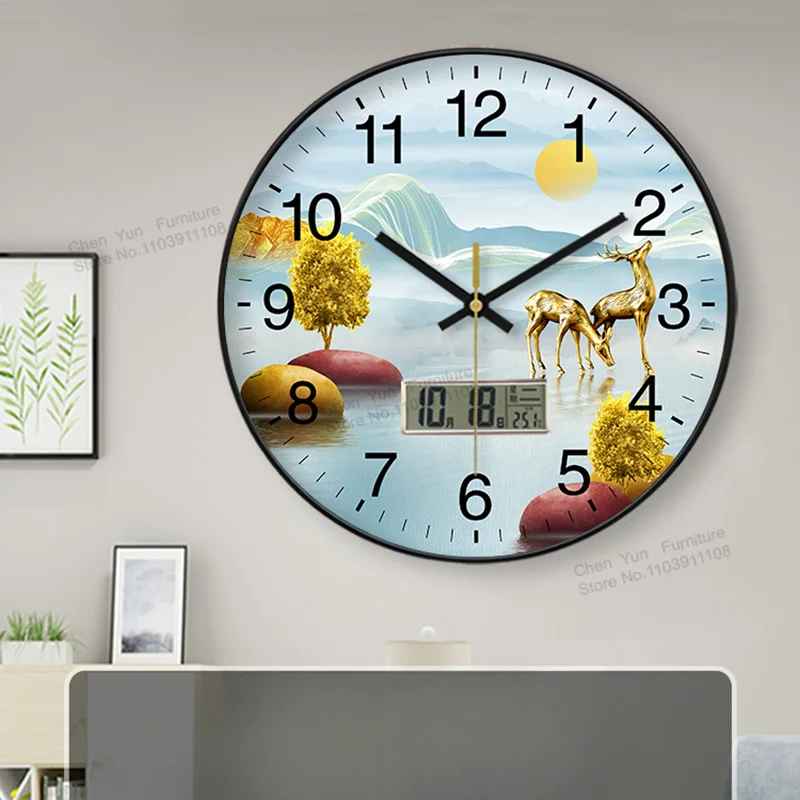 Living Room Study Wall Clocks Minimalism Silence Home Decor Decoration Fitment Wall Clocks Hanging Wandklok In De Woonkamer