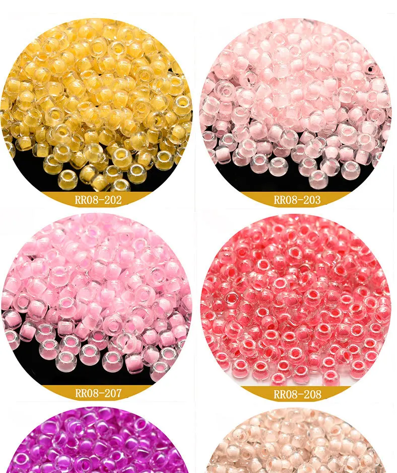 

MIYUKI Japan 3mm Oil Painting Glass Rice Beads – Premium Pearl Core Dyed DIY Craft Kit for Jewelry Making & Art Projects