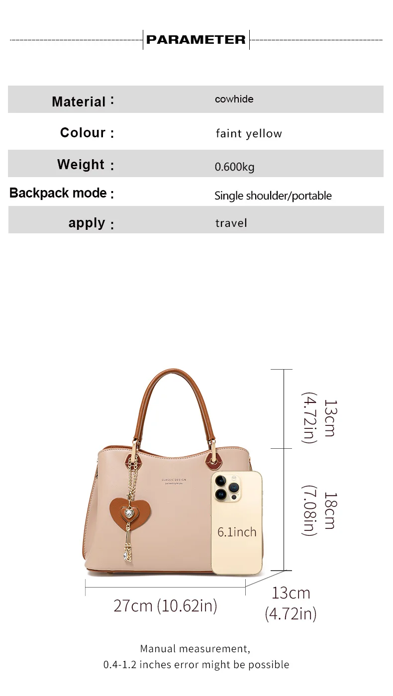 Aidrani Damen-Handtasche aus Echtleder 2026 Sommer Leichte Luxus-High-End-Umhängetasche für Geschäftszwecke – Detail 4