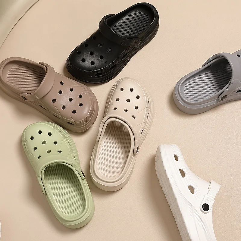 الأمومة المرأة الصنادل الصيف ملابس خارجية المضادة للانزلاق سميكة القاع أحذية الشاطئ غطاء رأس النعال السيدات موضة جديدة وزارة الدفاع #6