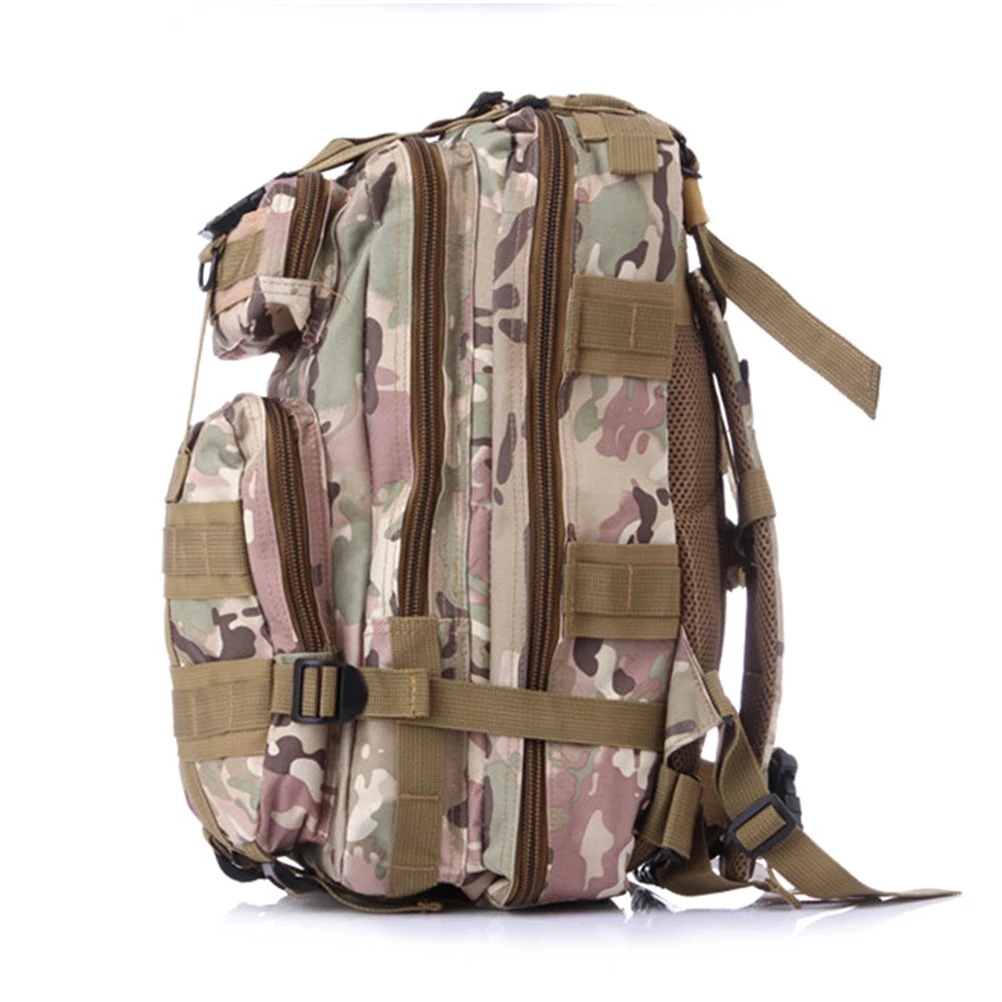 

Camouflage 20-35l Tactical Backpack Hiking Camping Adjustable Shoulder and Belt Straps Multiple Compartments
