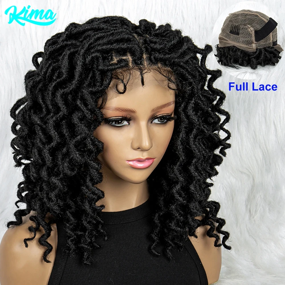 

KIMA Synthetic Braided Wigs Full Lace Wig For Black Women Wig Braid Braiding Hair Knotless Box Short Braids Wigs