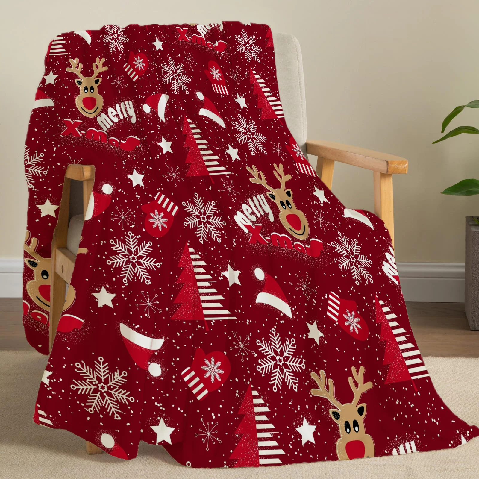 Weihnachten Kreative Überwurfdecke Flanell Druck Decke Super Weiche Gemütliche Sofa Nickerchen Decke Home Decke Perfektes Zuhause Geschenk für Sie