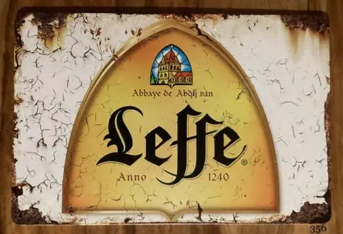 LEFFE BLONDE BELGIAN BEER METAL PLAQUE SIGN BAR PUB MAN CAVE GARAGE 20 x 30