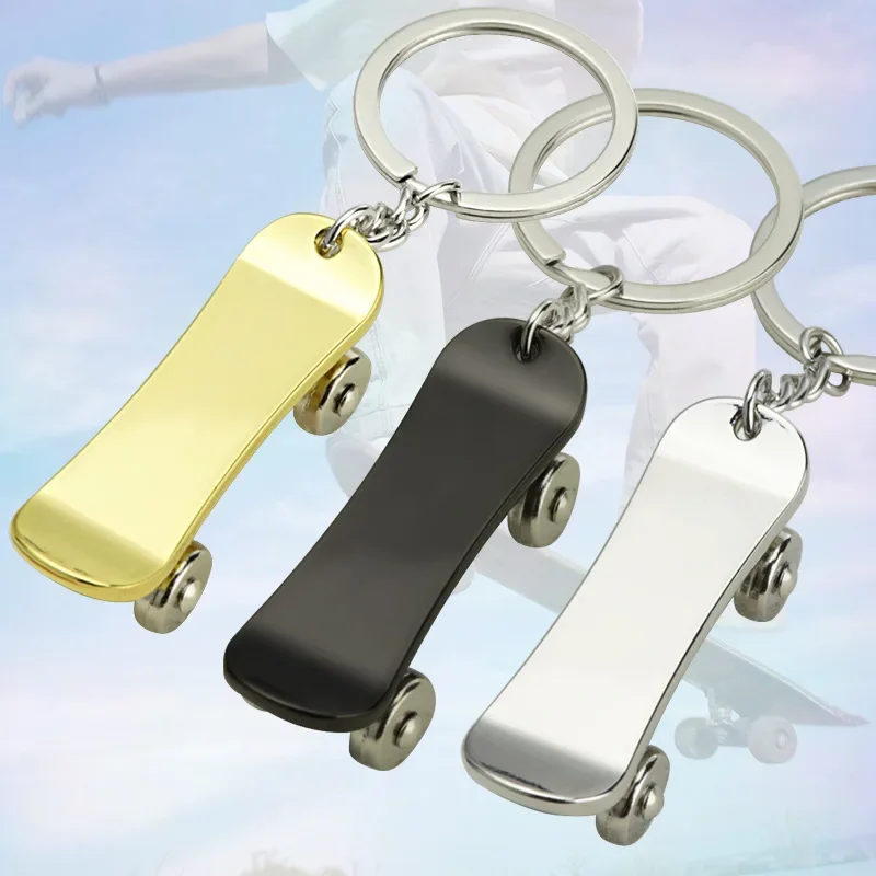 Cute Mini Finger Skateboard Keychain Women Men Interesting Simulation Scooter Car Key Ring for Skate Lovers Souvenir Gifts