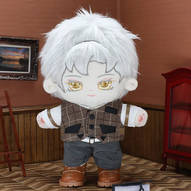 

New 20CM Cotton Doll Handsome Coat Vest Cosplay 20cm Plush Doll Ancient Costumes Accessories