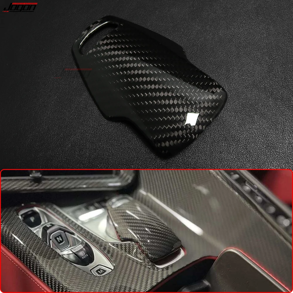 

Ручка переключения передач Jogon из настоящего углеродного волокна, чехол на голову, аксессуары для интерьера для Chevrolet Corvette C8 2020 2021 2022 2023