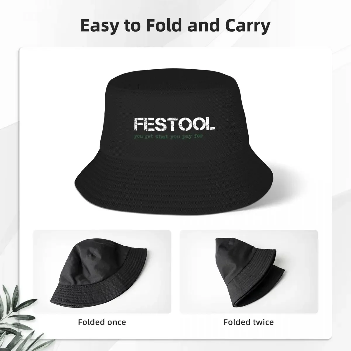 Festool You Get What You Pay For Bob Hat for Women Beach Sun Hat Style Foldable for Outdoor Sports Fisherman Hat Bob