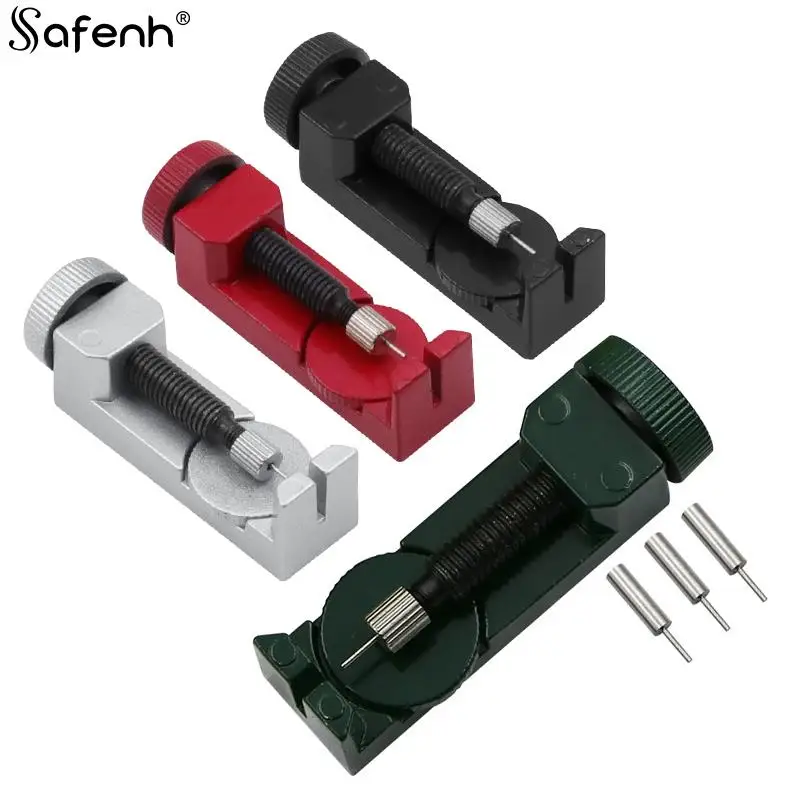 1Set Metal Watch Tool Band Link Ajustar Slit Strap Pulseira Metal Cadeia Pin Remover Reparação Primavera Bar Ferramenta Watch Strap Remover