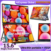 15.6“ Portable Dual /Single Monitor 1080P IPS USB-C Mini-HDMI External Second Screen for Mac Laptop PC Switch Xbox PS4/5 Xbox