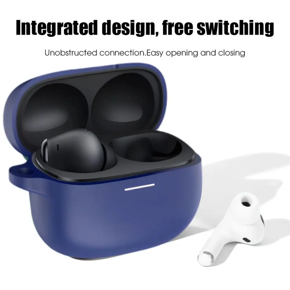 Soft Silicone Protective Case Shockproof Anti-Scratch Protector With Hook Cover Shell for Redmi Buds 6 Pro Headphone Accessories