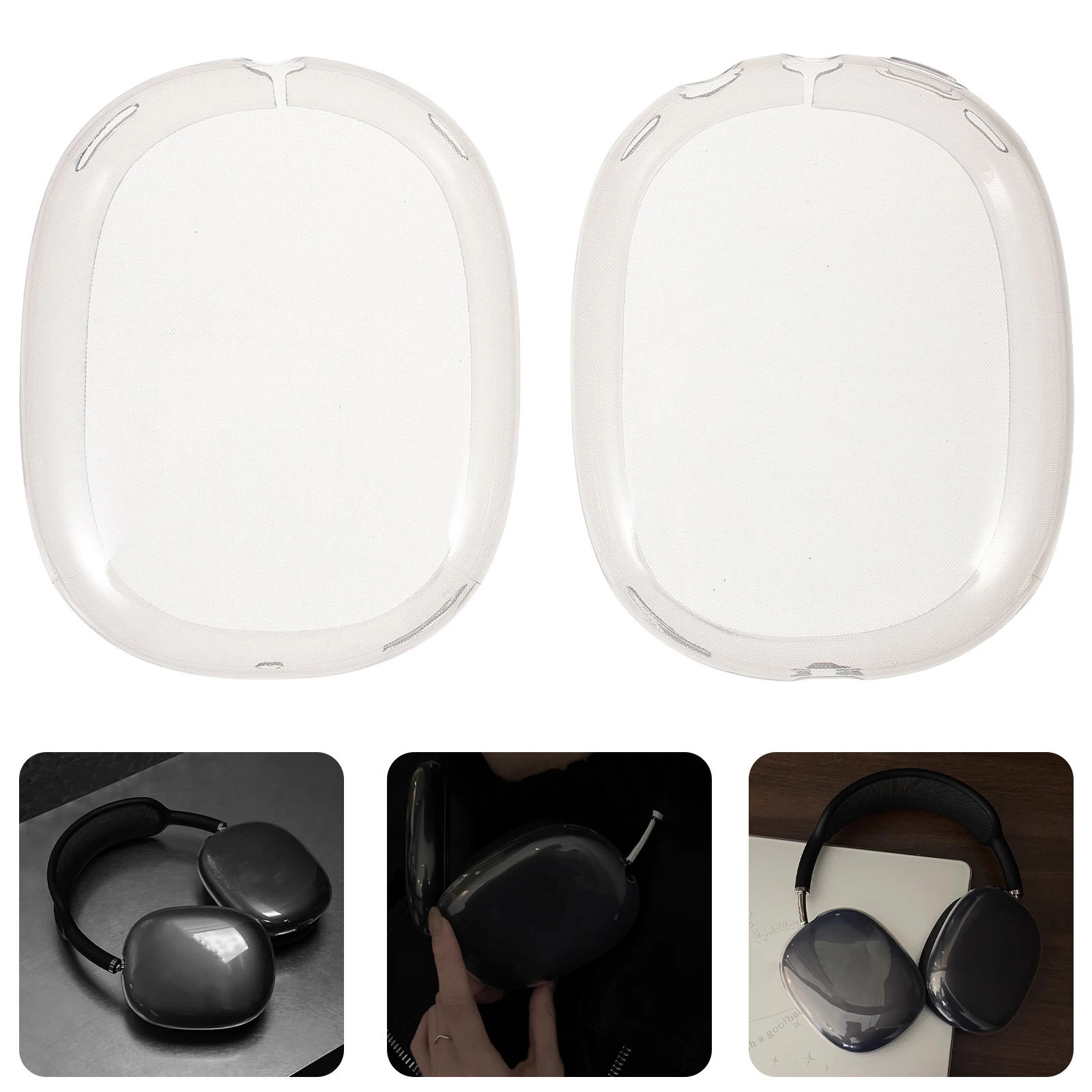 

1 Pair Tpu Headphone Cover Wireless Earphone Shell Sweat Resistant Compatible Ear Pad Protector Soft Earphone Sleeve