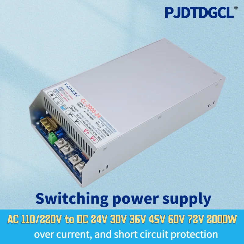 Adjustable from 0-24V0-62.5A 30V 50A 36V 45V 48V 60V 72V 150V 2000W (PFC) Switching Power Supply For Led 110V/220V Ac To Dc Smps