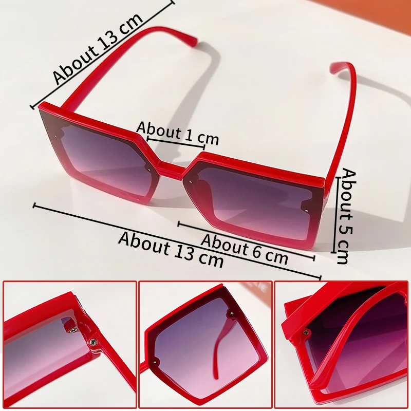 New Girls Colors Geometric Rectangle Eye Protection Accessories Children Colors Sunglasses Girls Boy Kids Polarized Sunglasses