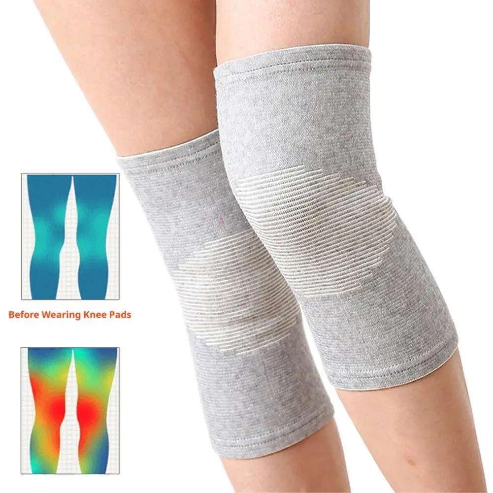 Bamboo Charcoal Elastic Knee Pads Breathable Bamboo Fiber Compression Knee Sleeve S/M/L/XL Warm Joint Support