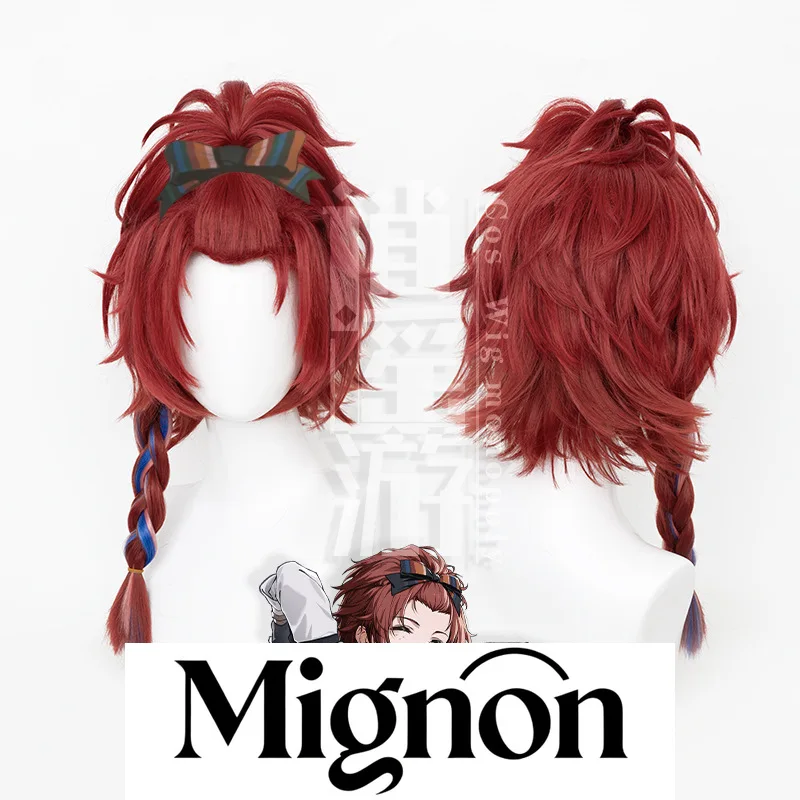 

Wuthering Waves Chixia Cosplay Wig Fluffy Top Mixed Silk Braid Tied Hair Halloween Gift