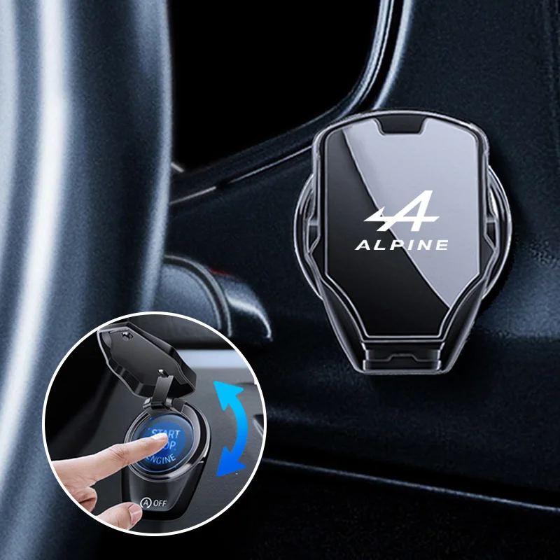 Botón de arranque de coche con un solo clic, cubierta protectora antipolvo para Alpine A290 GTS A110 Espace Austral Duster Koleos Kadjar A390