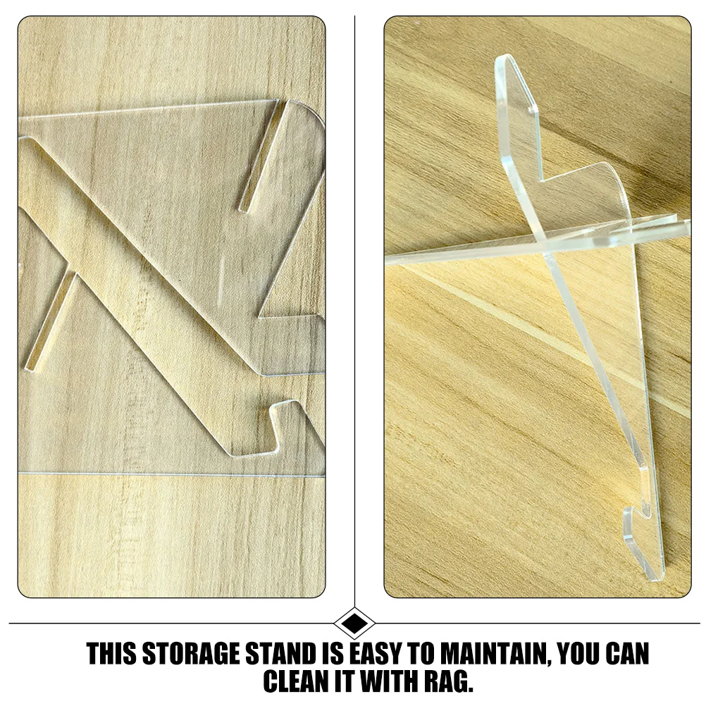 

2pcs Acrylic Book X Shaped Desktop Organizer For Books Magazines Cds Phone Holder Display Stand Artwork Sheet Music Rack Storage