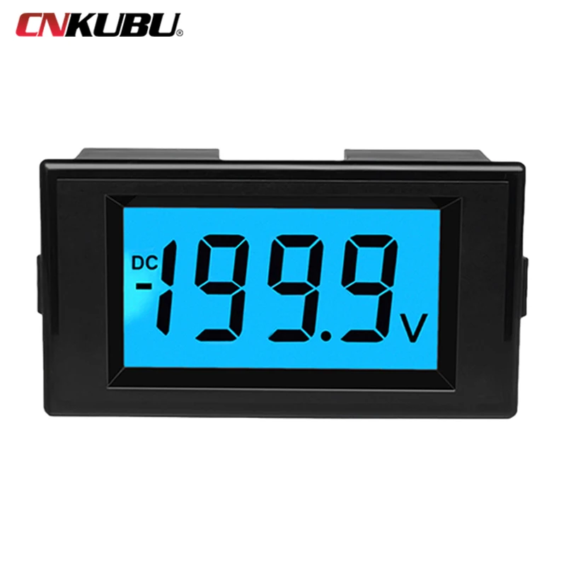 D69-230  LCD Digital Display 0-12V24V48V200V600V DC Voltmeter Positive and Negative Tip High Accuracy Easy Installation