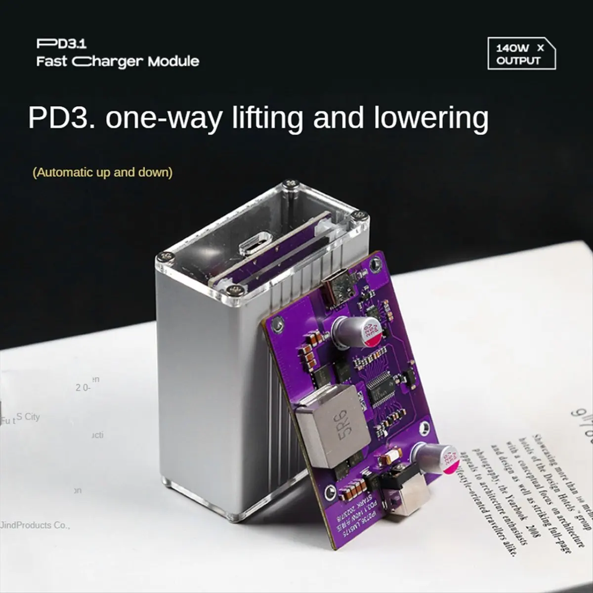 140W Fast Charging Desktop Charger 12-32V Buck-Boost DC5.5X2.5mm to PD3.1 Conversion Module Type-C Output High Power, C1-VVNB