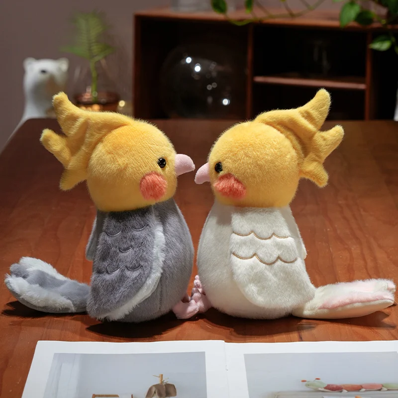 25CM Kawaii Cartoon Simulation Anime Papagei Gefüllte Vogel Tier Plüsch Spielzeug kinder Nette Papagei Handgemachte Puppe Festival Geschenk – Detail 10