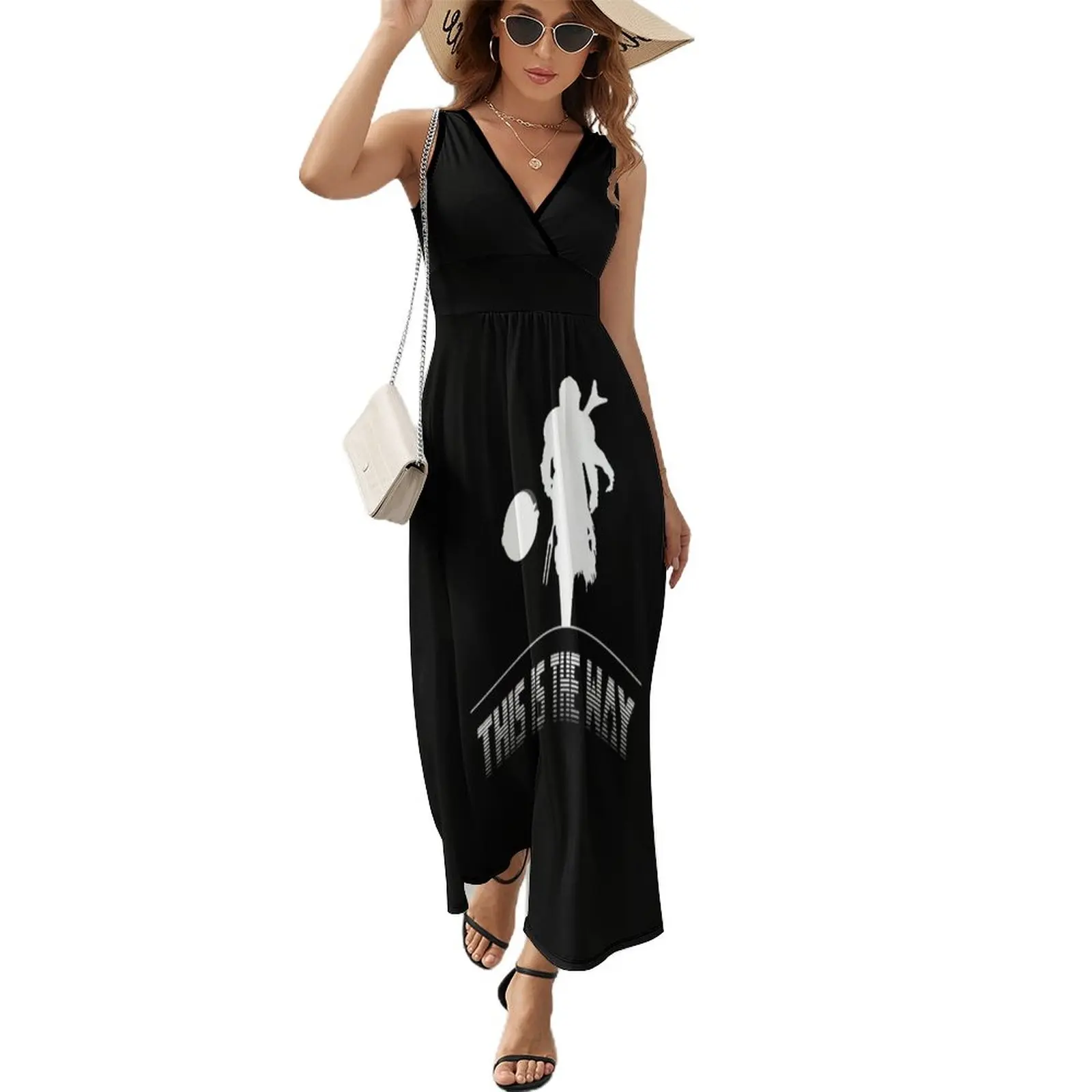 

Mando silhouette this is the way Sleeveless Dress long dress women summer ladies dresses for special occasions Prom gown