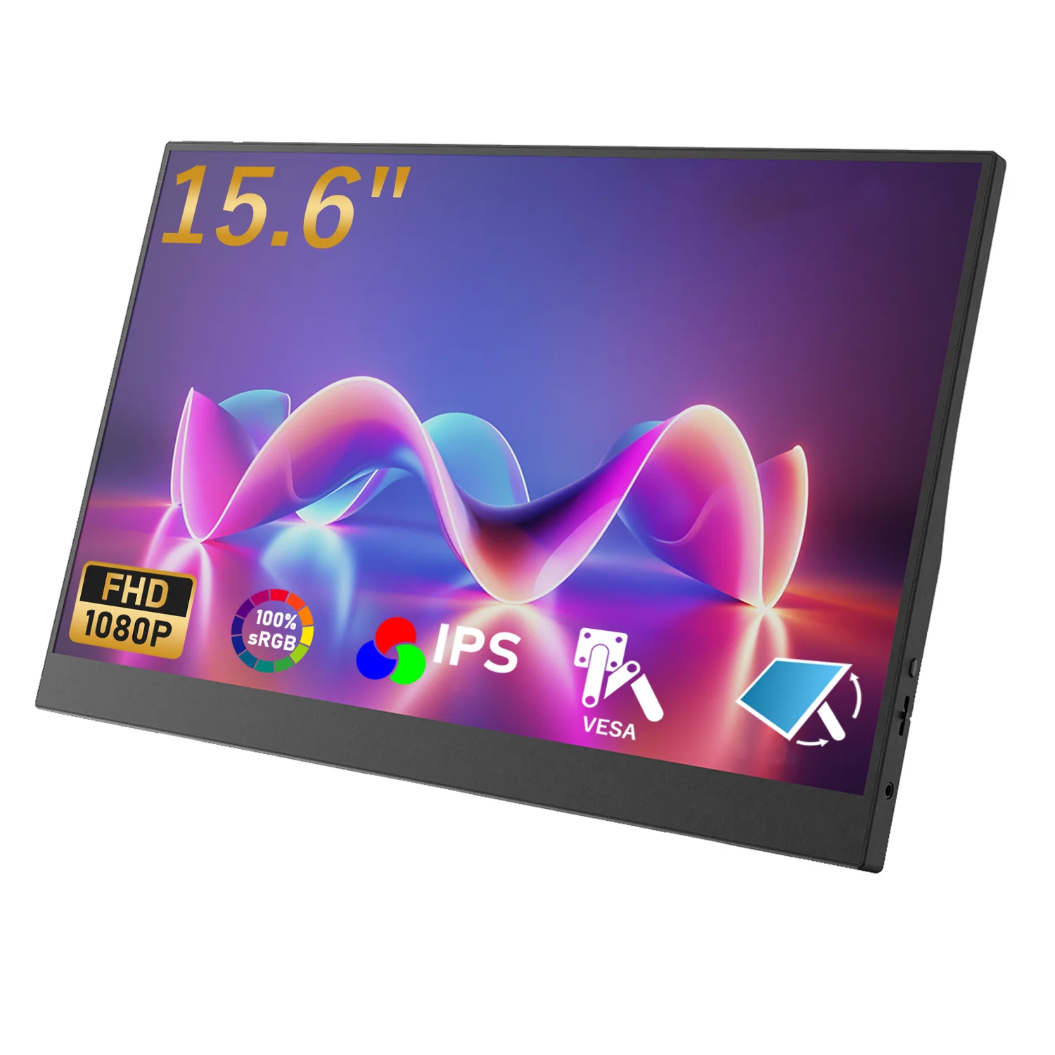 Amoudo 15.6 pouces moniteur Portable 1920x1080P étendre l'affichage IPS LCD panneau trou de stylo support VESA USBC Mini HDMI affichage Mobile