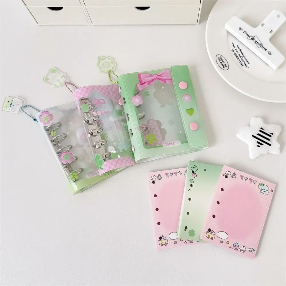 Korean Style Spiral Binder Looseleaf Notebook Daily Planner Cartoon Paper Refill PVC Rabbit Binder Inside Page Students