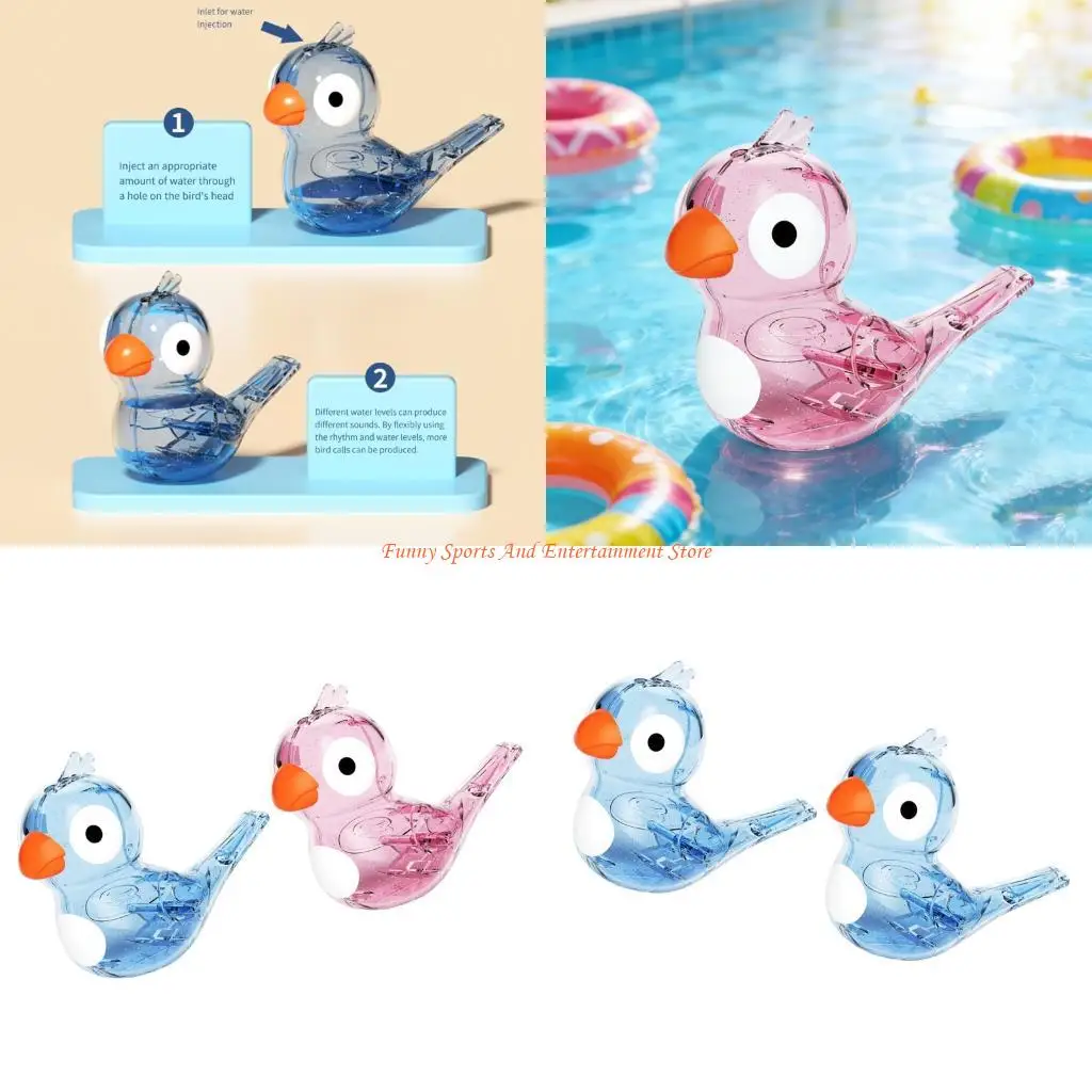 

C4DE 2pack Brightly Colored Water Bird Whistles Training Musical Instrume For Infants And Children Toy Bird's Call
