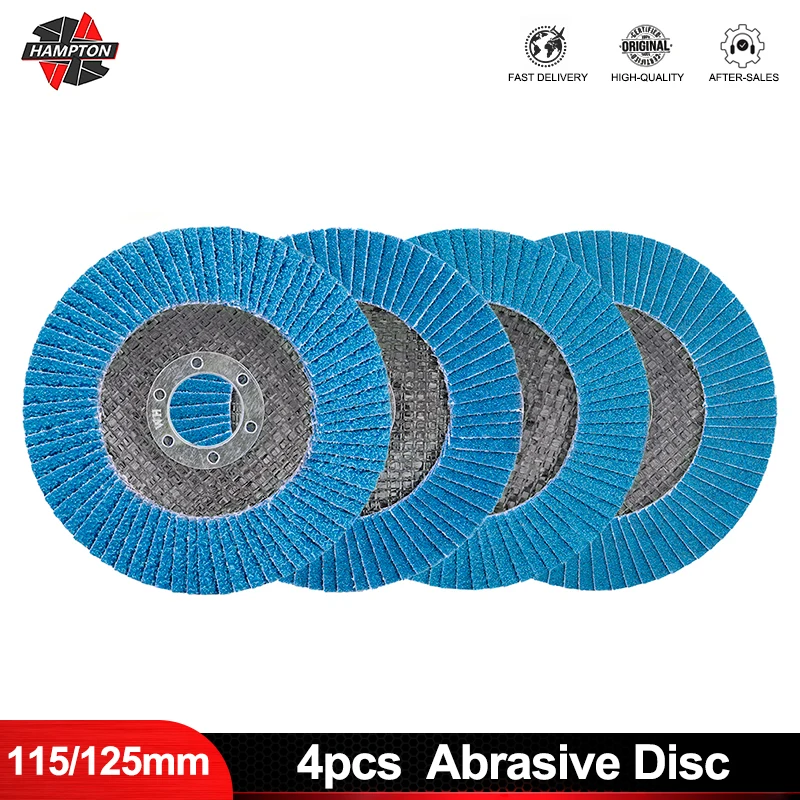 

Sanding Disc 4pcs 115 125mm Grinding Wheel for Angle Grinder Abrasive Polishing Tools 40 60 80 120 Grit Flat Flap Disc