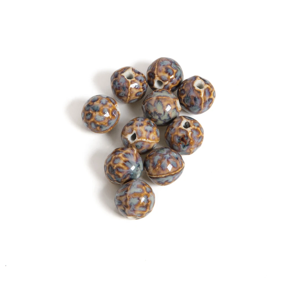 10 stuks luipaard keramische kralen van hoge kwaliteit porseleinen sieradenaccessoires voor het maken van sieraden # MY262