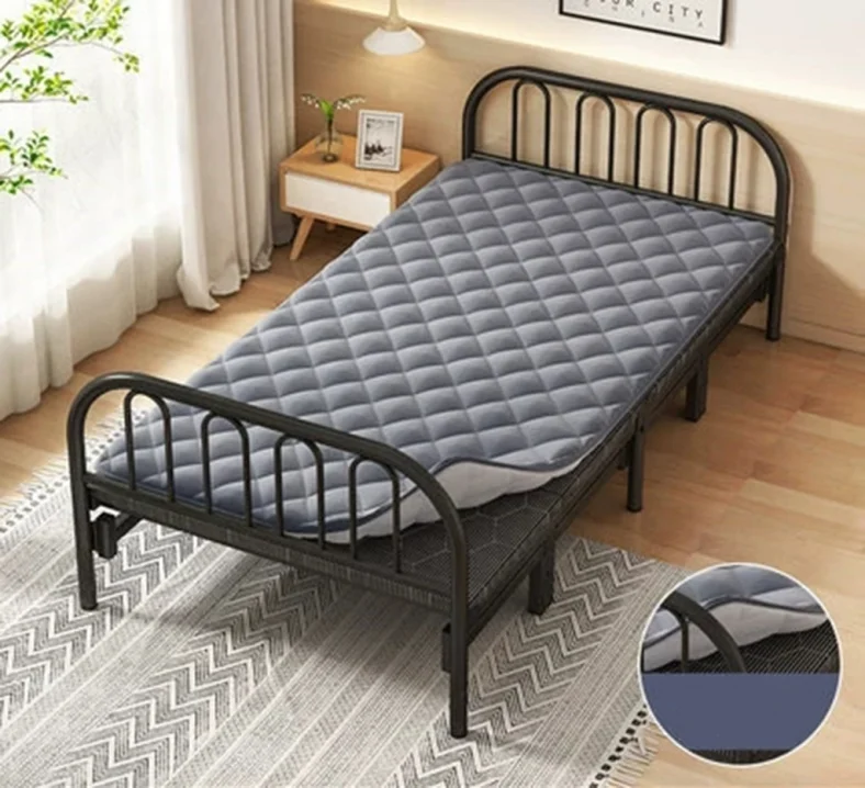 Metal Folding Bed Adult Single Bed, Office Rest Chair Folding Bed, Simple Camp Bed